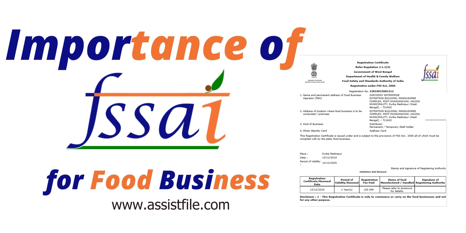 Understanding the Need for FSSAI License by Food Businesses in India